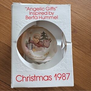 Berta Hummel Angelic Gifts Christmas Ornament 1987 Limited Edition Hummel Angel